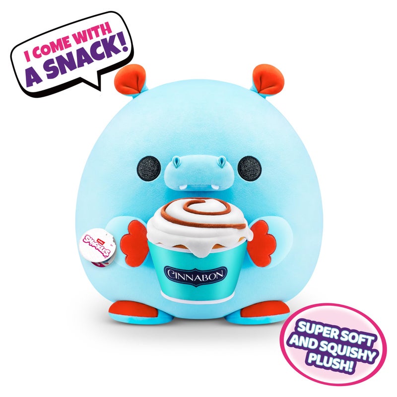 Snackles (Cinnabon) Hippo Super Sized 14 inch Plush by ZURU, Ultra Soft Plush, Collectible Plush with Real Licensed Brands, Stuffed Animal - Image 2