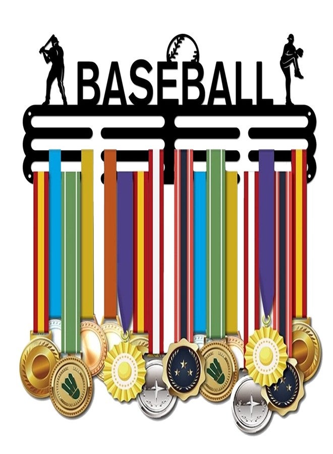 SUPERDANT Baseball Medal Hangers Display Sports Medal Holders Black Sturdy Steel Awards Display Racks Wall Mounted Medal Ribbons Lanyards Storage Holder Gift for Athletes Kids Adults - Image 4