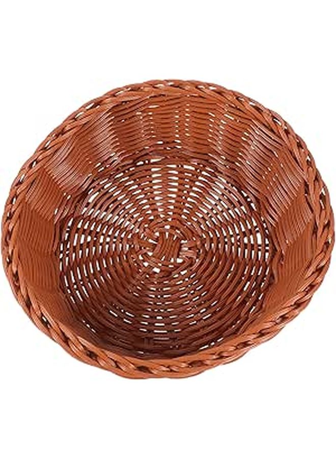 Natural Woven Rattan Snack Basket Small Brown Fruit Storage Basket For Tabletop Organization - Image 1