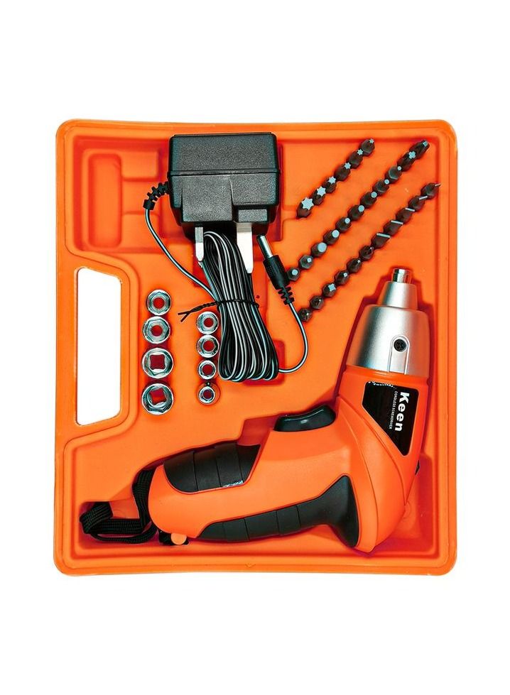 Keen Cordless Rechargeable Electric Screwdriver Premium Quality 45Pc IN 1 Set, Bit Set Electric Hand Drill 600 mAh 4.8V - Image 4