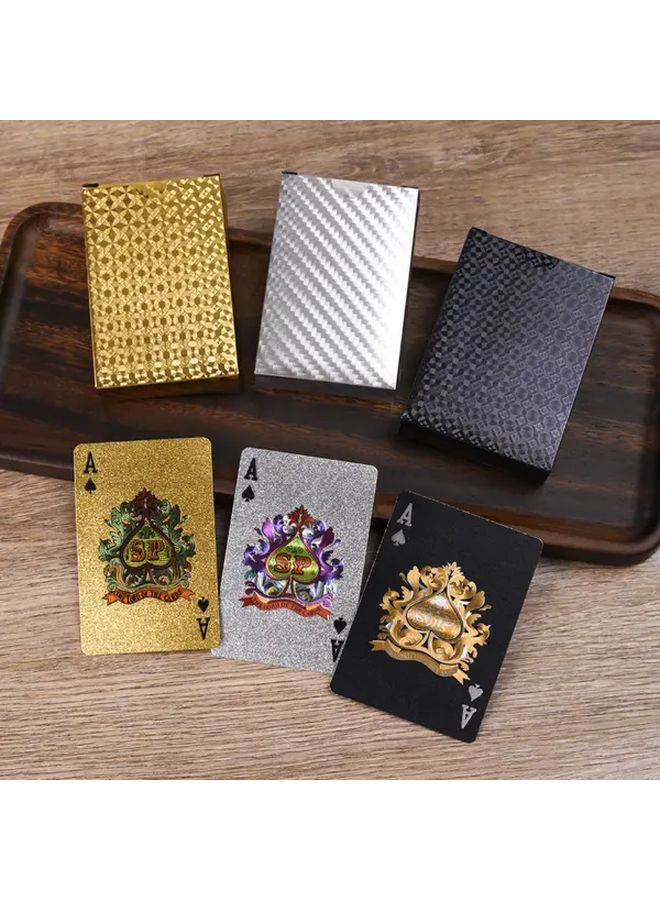 Black Gold Splash Resistant Plastic Poker Cards Premium Deck for Endless Games - Image 2