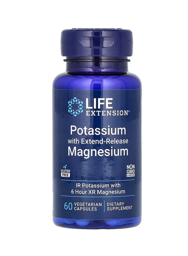 لايف إكستنشن بوتاسيوم مع مغنيسيوم ممتد المفعول 60 كبسولة نباتية