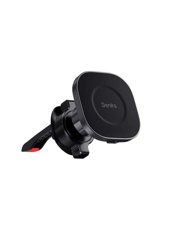 Benks MagClap Traveller Pro 15W Magnetic Car Charger, Air Vent Mount, 60x60mm Surface, Compatible with iPhone 15/14/13/12 Series - Image 1