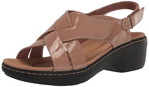 Clarks Women's Merliah Echo Heeled Sandal, Praline Patent, 12 - Image 2