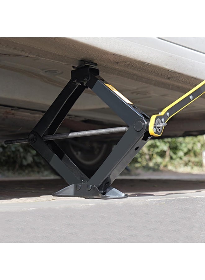 1-Ton Car Scissor Jack Kit - Easy-to-Use Ratchet Lift Tool for Quick Tire Changes - Image 2