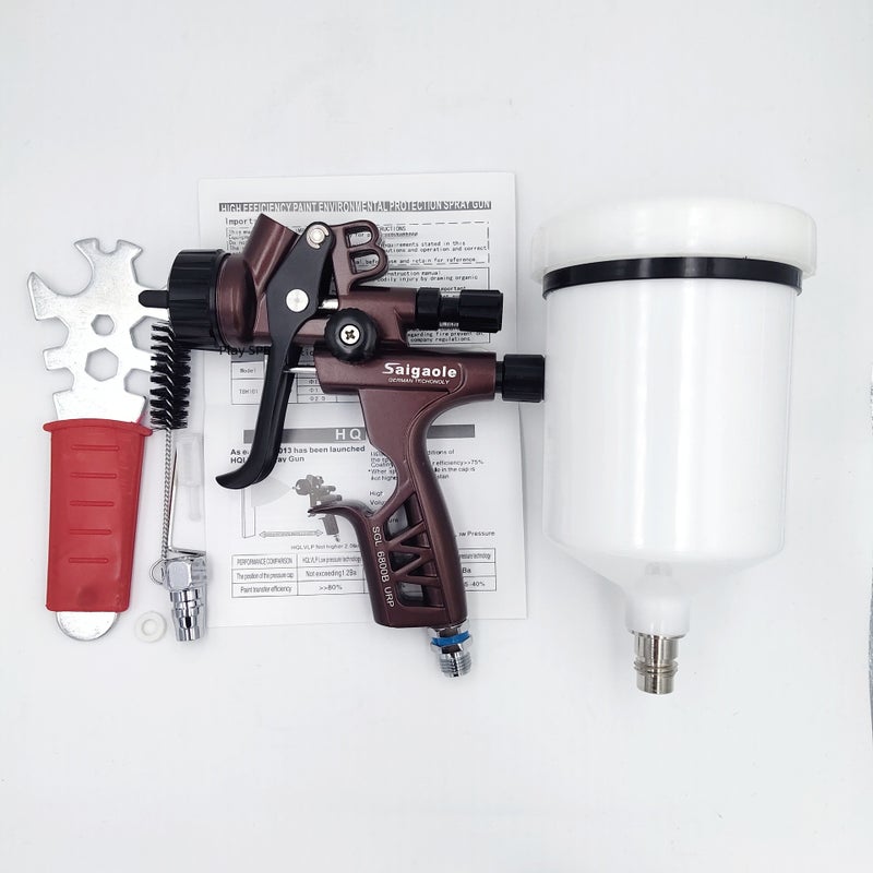 Pot Spray Gun 1.3 Caliber Saigaole Car Topcoat Paint Spray Gun High Atomization 6800 Spray Gun(Chameleon) - Image 4