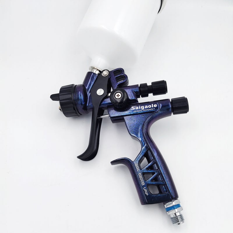 Pot Spray Gun 1.3 Caliber Saigaole Car Topcoat Paint Spray Gun High Atomization 6800 Spray Gun(Chameleon) - Image 1