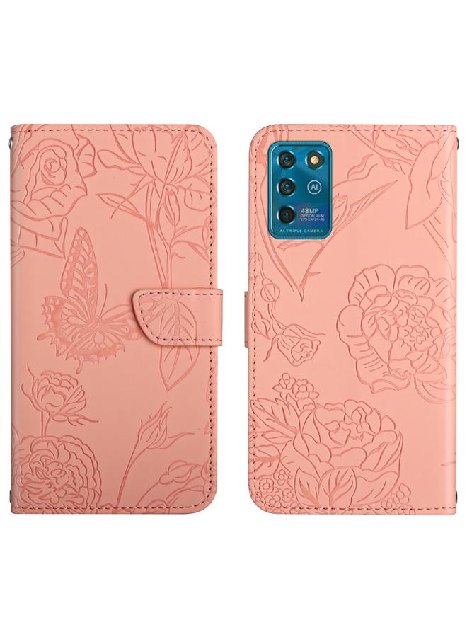 Case For ZTE Blade V30 Vita Skin Feel Butterfly Peony Embossed Leather Phone Case