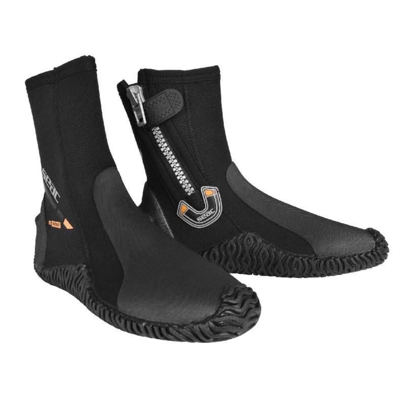SEAC Basic HD, 5 mm neoprene diving boots with side zip and semi-rigid sole - Image 1