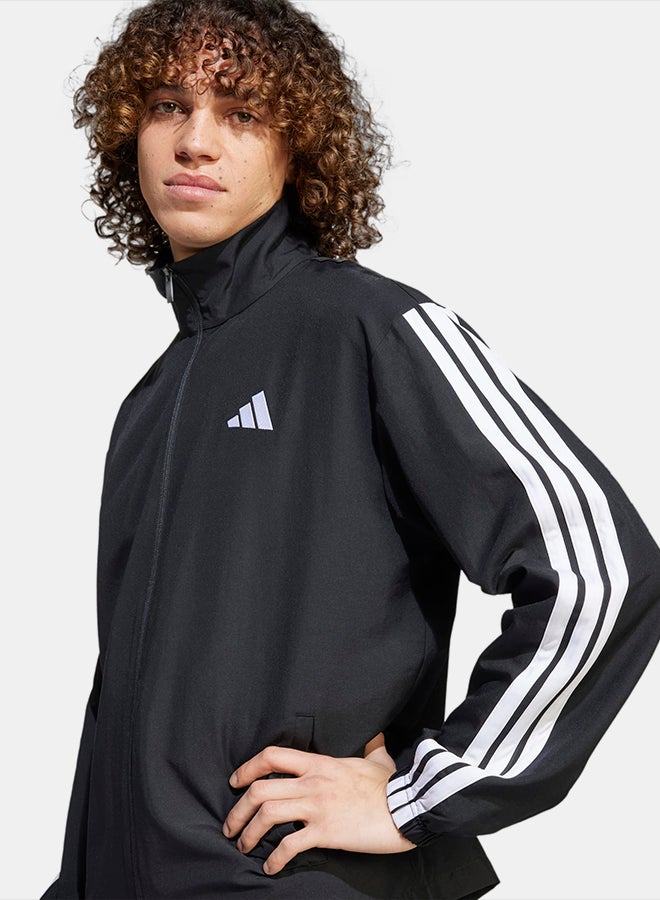 Adidas Sportswear Basic 3-Stripes Woven Track Suit - Image 4