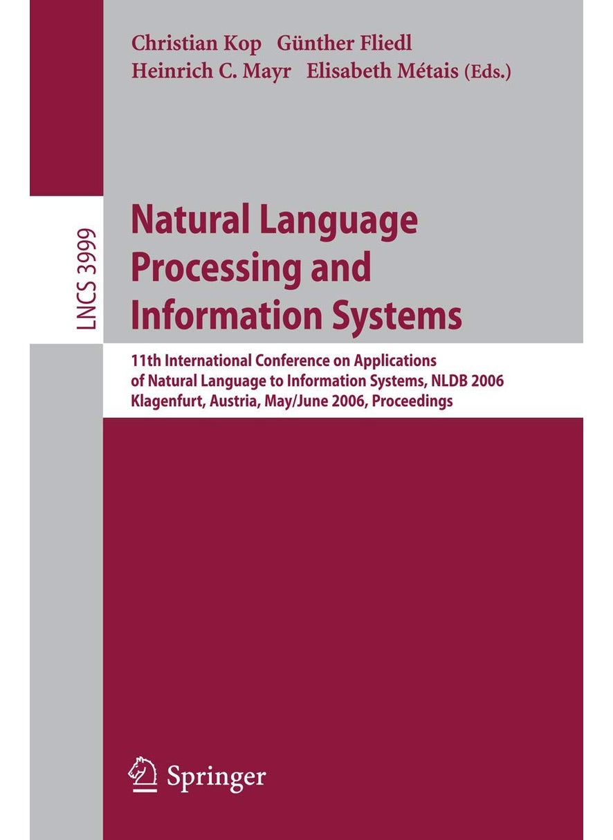 Natural Language Processing and Information System: 11th International Conference on Applications of N 