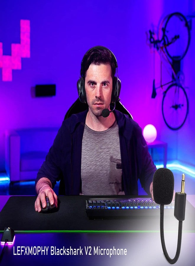LEFXMOPHY استبدال ميكروفون LEFXMOPHY Blackshark V2 لسماعة الألعاب اللاسلكية Razer BlackShark V2 و V2 Pro مع ميكروفون بووم قابل للفصل 3.5 مم مع رغوة - Image 4