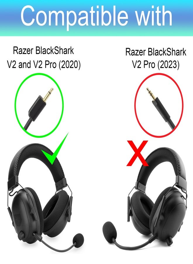 LEFXMOPHY استبدال ميكروفون LEFXMOPHY Blackshark V2 لسماعة الألعاب اللاسلكية Razer BlackShark V2 و V2 Pro مع ميكروفون بووم قابل للفصل 3.5 مم مع رغوة - Image 2