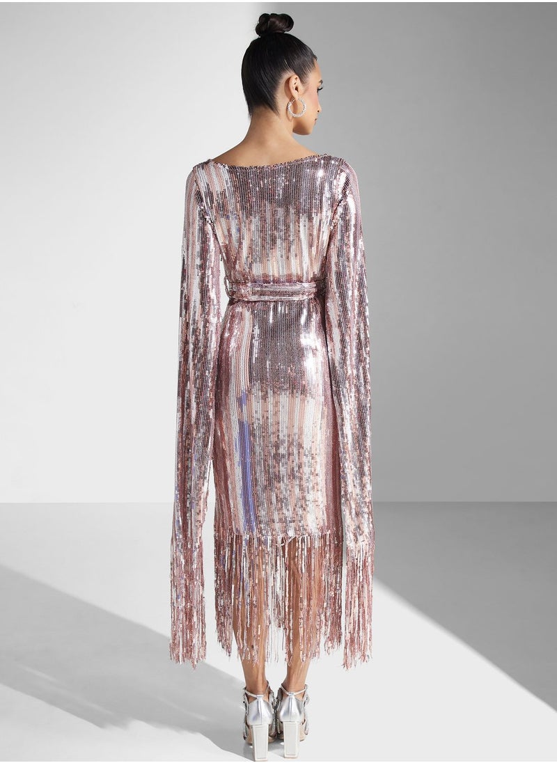 Golden Apple - Sequin Detail Dress - Image 1