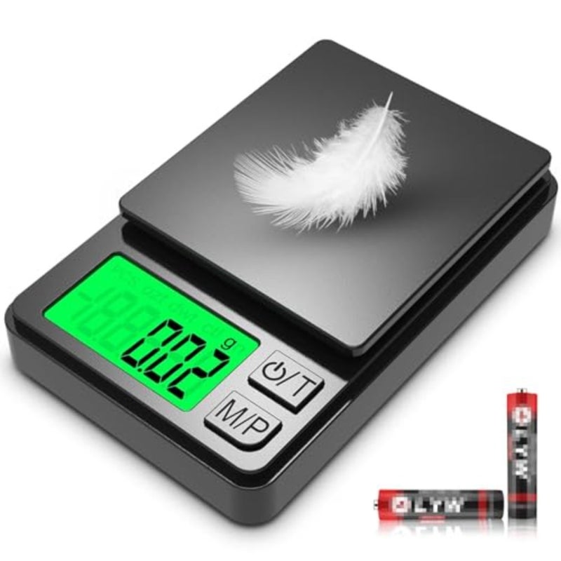 مقياس الجيب الرقمي الدقيق، 1000 جرام × 0.01 جرام، مقياس رقمي صغير للجرامات، مقياس دقيق للحبوب، مقياس المطبخ، مقياس المجوهرات للذهب، الأحجار الكريمة، القهوة لمقياس الطعام أثناء السفر - Image 1