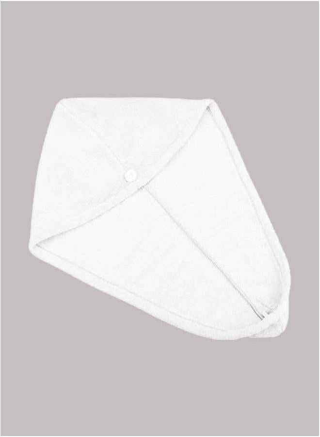HOMESTAR Hair drying towel of the finest types cotton, white color - Image 2