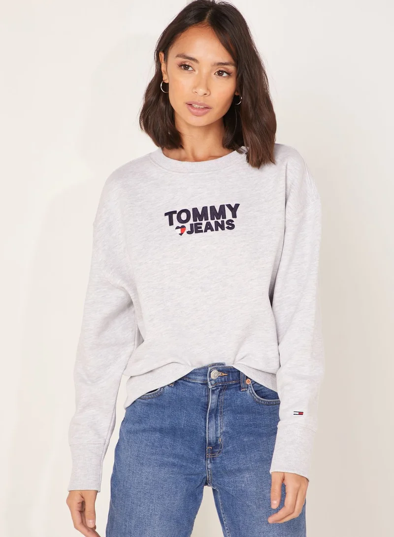 TOMMY JEANS Crew Neck Logo Sweatshirt