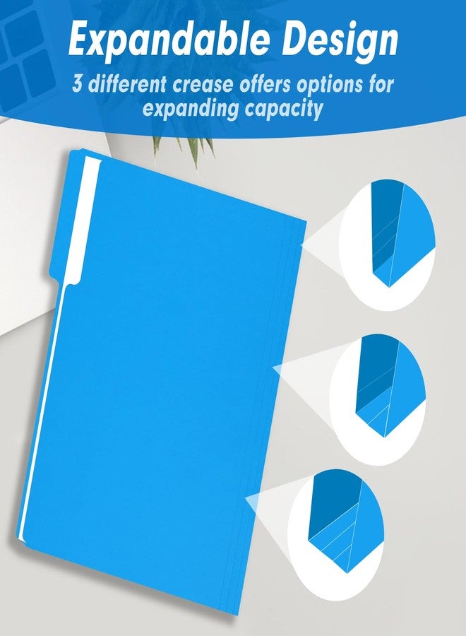 RAZCC File Folder, RAZCC 100 Pack 1/3 Cut Tab Colored File Folders, File Folder Letter Size for Office Classroom Use, Assorted 5 Colors Folders with Tabs - Image 5