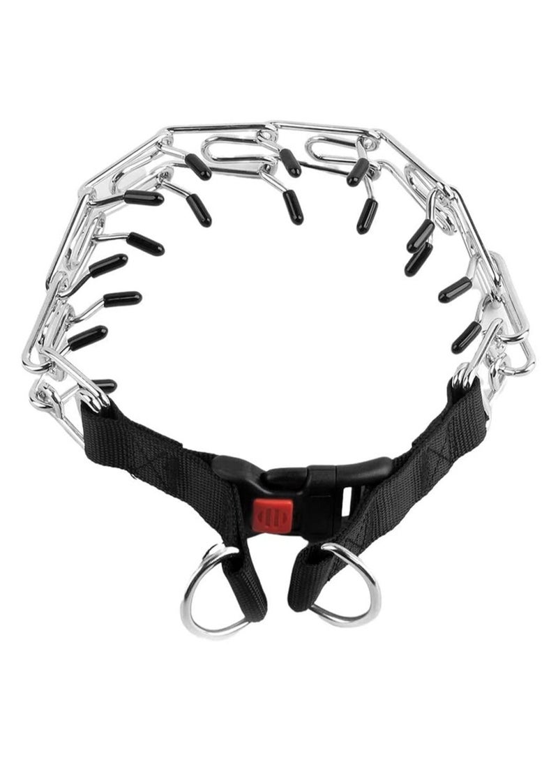 SYOSI Dog Prong Traing Collar, Dog Choke Collar for Large Dogs Prong Pinch Collar, Dog Pinch Training Collar with Quick Release Snap Buckle for Small Medium Large Dogs, Pet Training Supplies - Image 1
