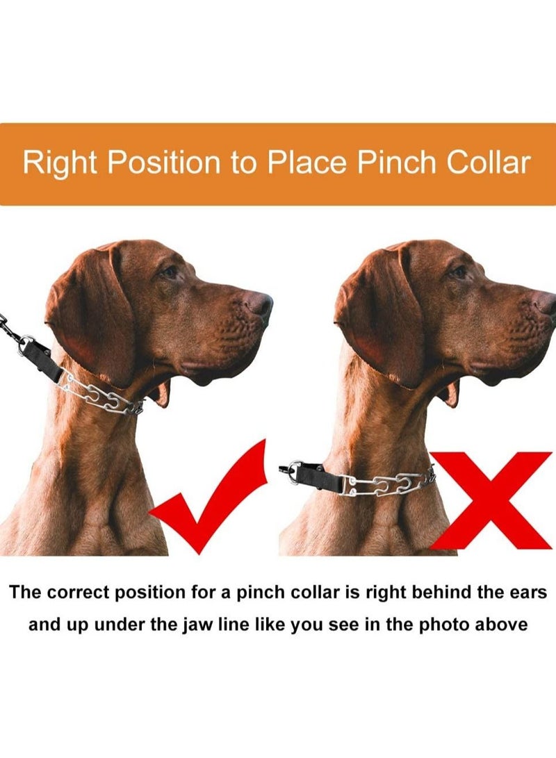 SYOSI Dog Prong Traing Collar, Dog Choke Collar for Large Dogs Prong Pinch Collar, Dog Pinch Training Collar with Quick Release Snap Buckle for Small Medium Large Dogs, Pet Training Supplies - Image 3