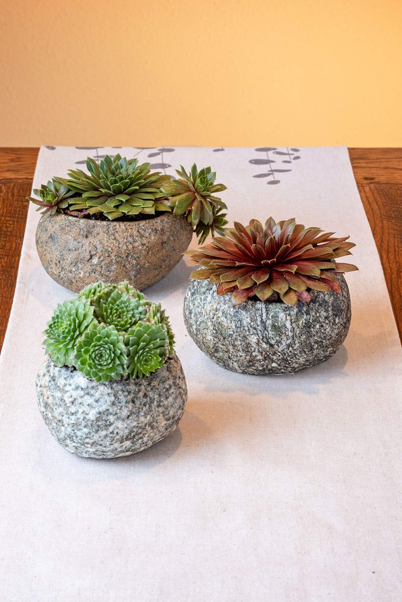 Karma Gifts River Stone Planter, Medium - Image 2