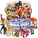 Yeonhatoys Yeonha Toys 60 Piece Mini Zoo Animal Toy with Gift Box Realistic Small Plastic Animal Figure Sensory Bins Jungle Party Favors Cupcake Topper School Education Birthday Gifts for Kids Toddlers - Image 4
