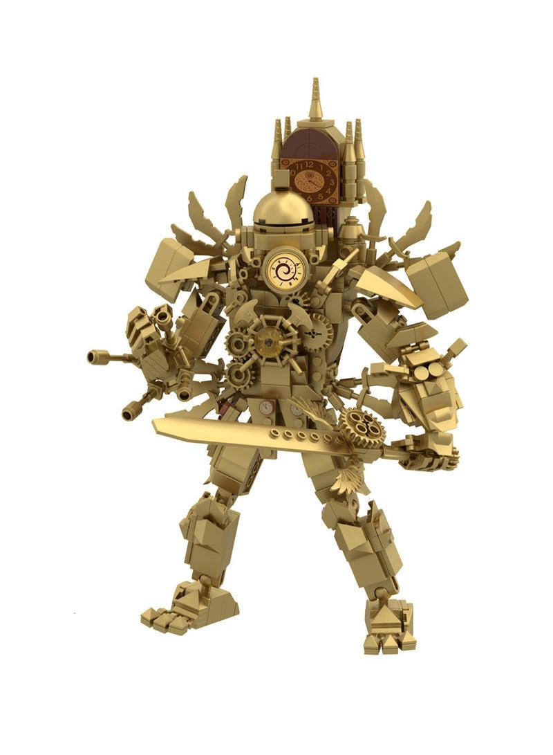 Loquat Children's Self-assembly Small Particle Toy Building Blocks Upgrade Clock King Model Hand - Image 1