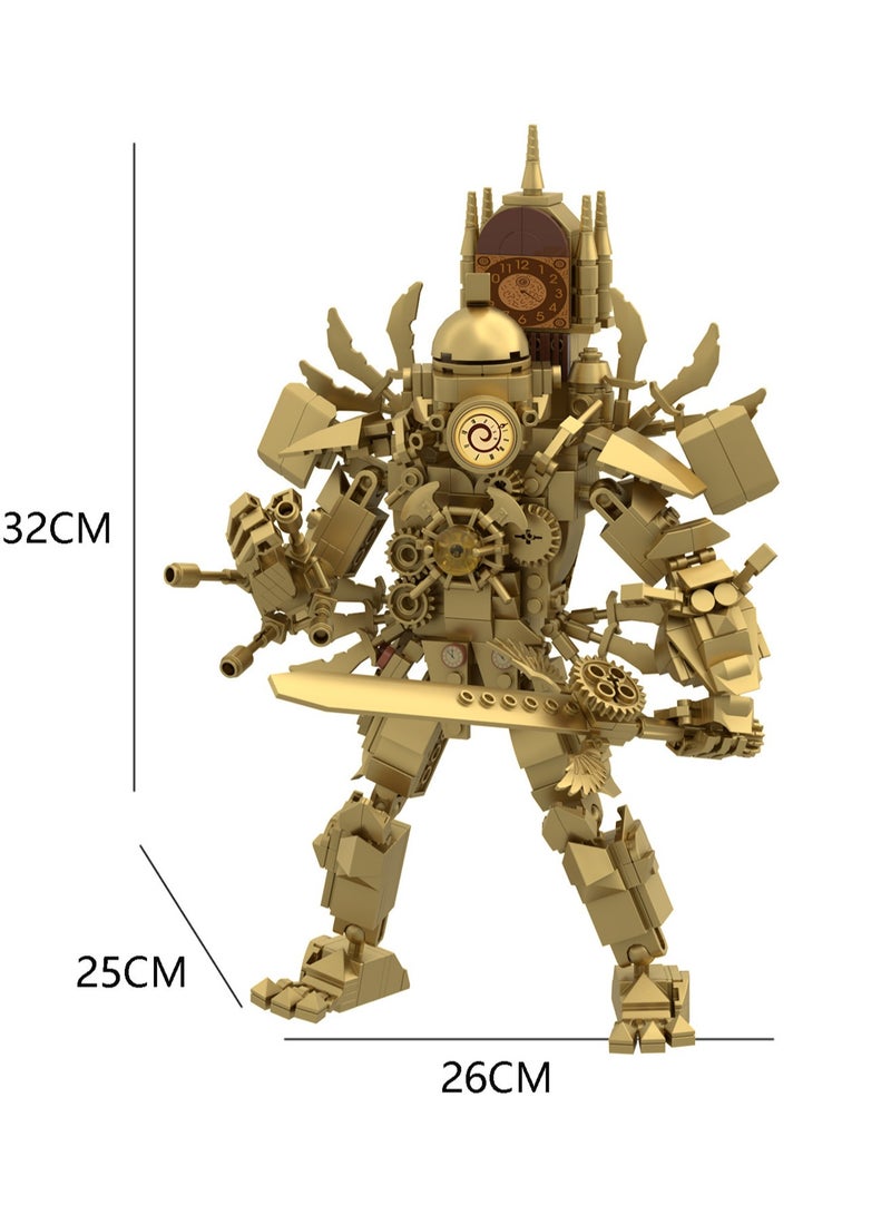 Loquat Children's Self-assembly Small Particle Toy Building Blocks Upgrade Clock King Model Hand - Image 2