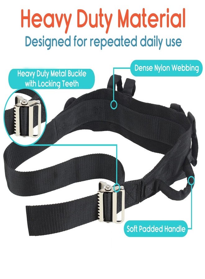 KosmoCare Gait Belt | Transfer Belt | 7 Grip Handles | Safely Move & Transfer | Bariatrics Pediatric Elderly Occupational & Physical Therapy| Long Strap with Quick Release Metal Buckle| 27-52 Inches - Image 3
