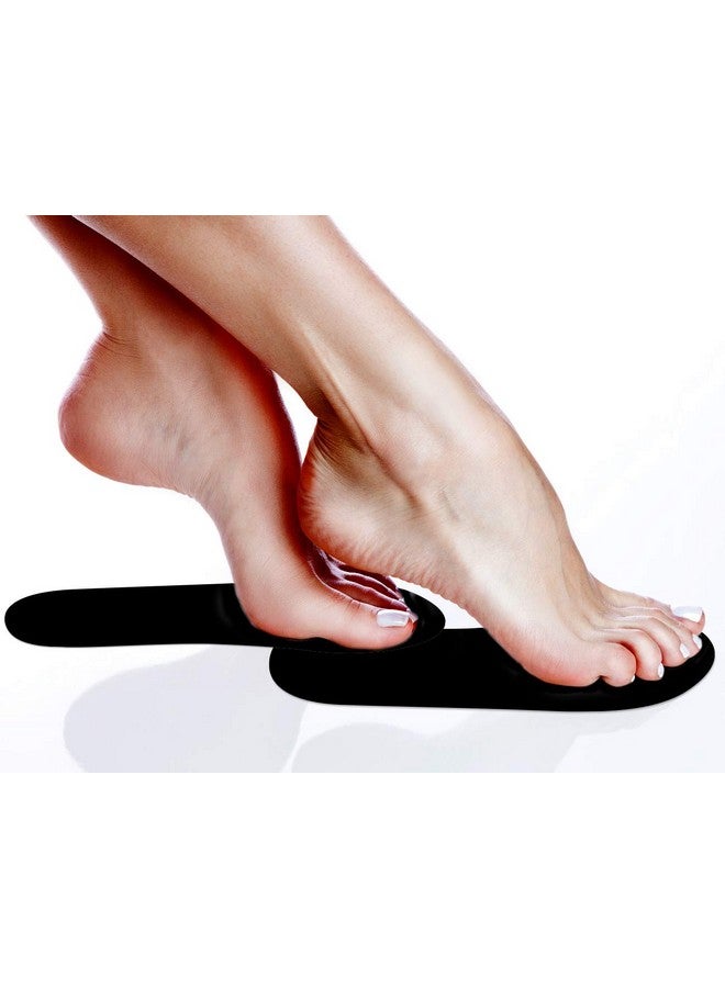 STICKONFEET Premium 60Pairs(120Feets) Spray Tan Feet Pads Protectors Pro Sunless Airbrush Spray Tanning Tent Foot Protection (Black) - Image 1