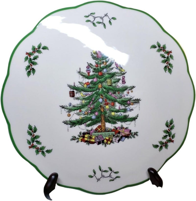 Spode Christmas Tree Round Trivet  9 Heat Resistant Trivet for Hot Dishes Pans  Holiday Kitchen Counter Tabletop Protector  Cheese Plate Platter - Image 1