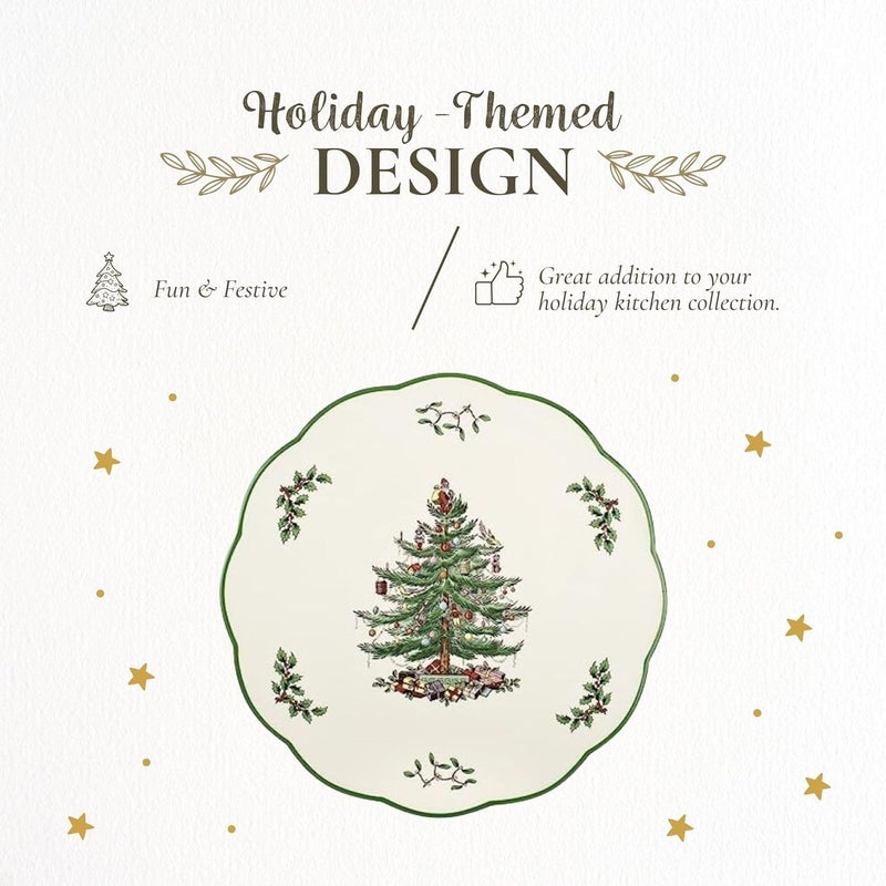 Spode Christmas Tree Round Trivet  9 Heat Resistant Trivet for Hot Dishes Pans  Holiday Kitchen Counter Tabletop Protector  Cheese Plate Platter - Image 3