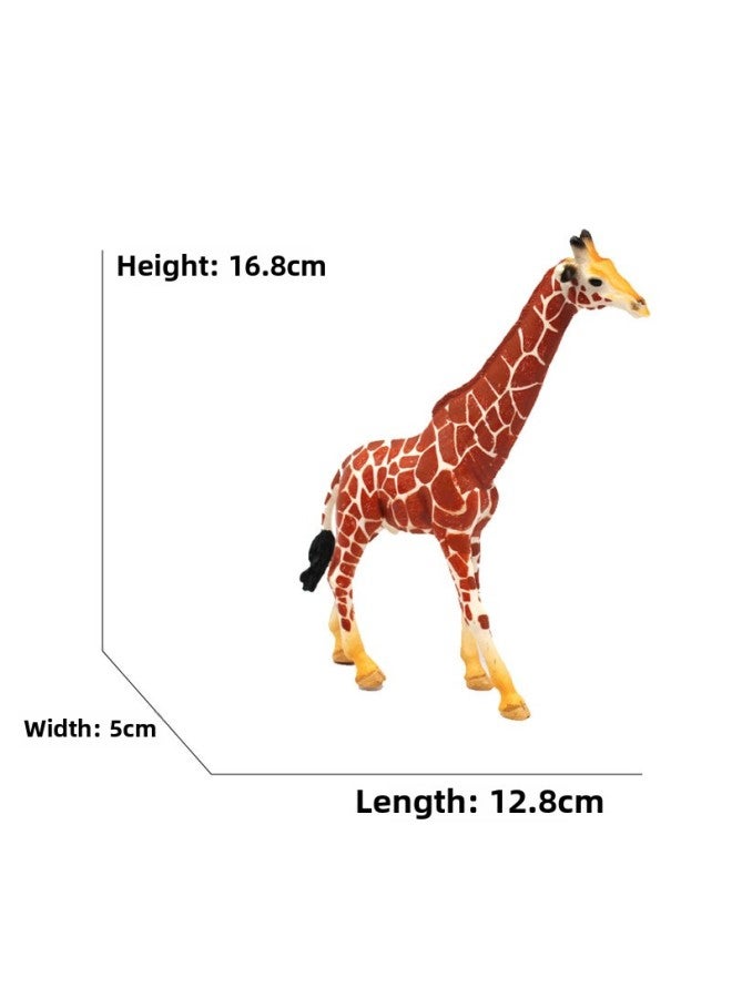 Animal Model Special For Teaching And Education Animal Model Kangaroo Elephant Lion Tiger Deer Ostrich Wolf-Color:Giraffe Family 3 (200g)  - Image 1