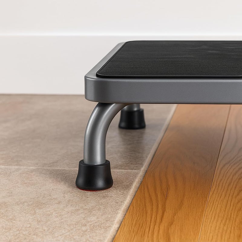 Aeranto Heavy-Duty One Step Stool with Carry Handle â€“ 4.1" Low Foot Stool, Non-Slip Rubber Platform, 500lb Capacity â€“ Portable Safety Step Stools for Adults, Seniors, Bathroom, Bed, SUV, 17"x13" - Image 5