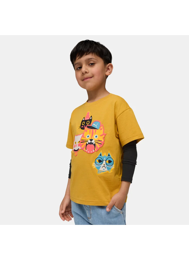 PUMA Kids' Moody Cat Graphic T-Shirt