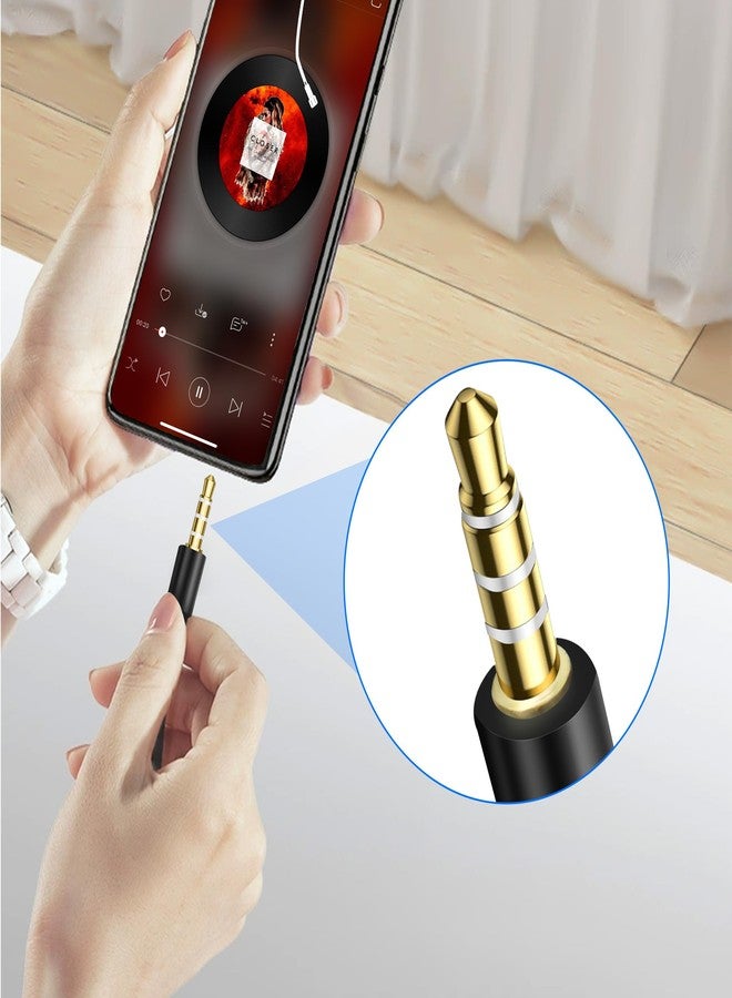 XMSJSIY 2.5mm to 3.5mm Adapter 3.5mm 1/8" Male to 2.5mm Female 4-Pole Audio Stereo Adapter Headphone Cable Connector for Earphone Phone PC Recorder 15CM/5.6INCH 2PCS - Image 5