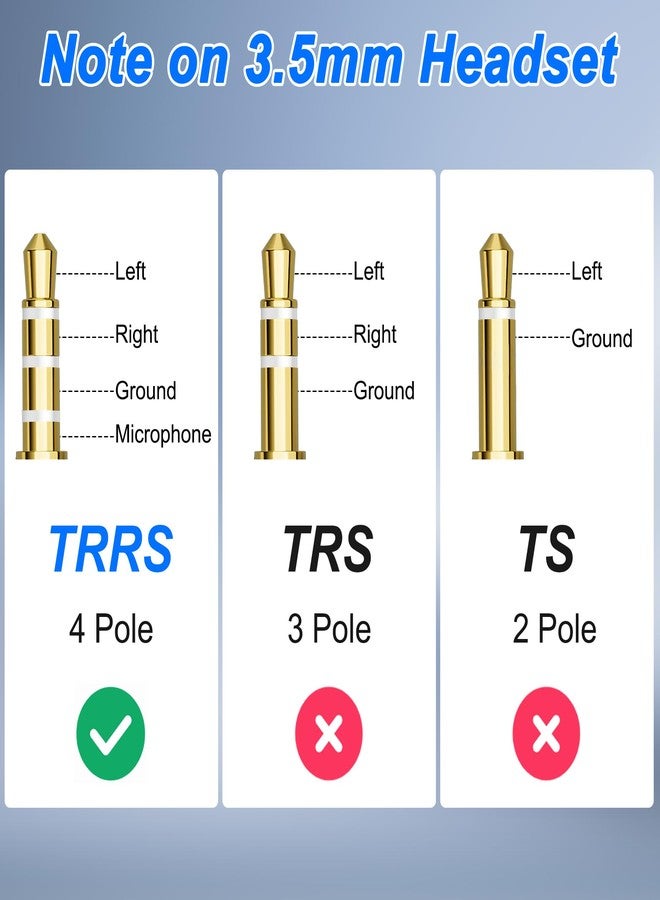 XMSJSIY 2.5mm to 3.5mm Adapter 3.5mm 1/8" Male to 2.5mm Female 4-Pole Audio Stereo Adapter Headphone Cable Connector for Earphone Phone PC Recorder 15CM/5.6INCH 2PCS - Image 4