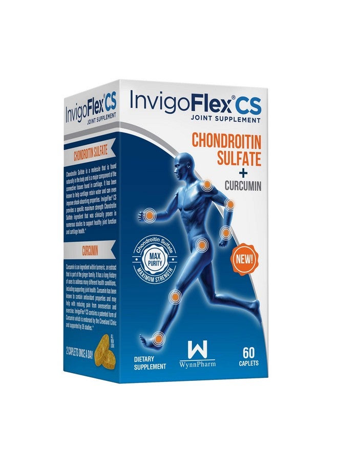 InvigoFlex ® Cs Chondroitin Sulfate With Turmeric Curcumin Non Gmo For Knee Hand Back & Hip Premium Joint Supplement - Image 1