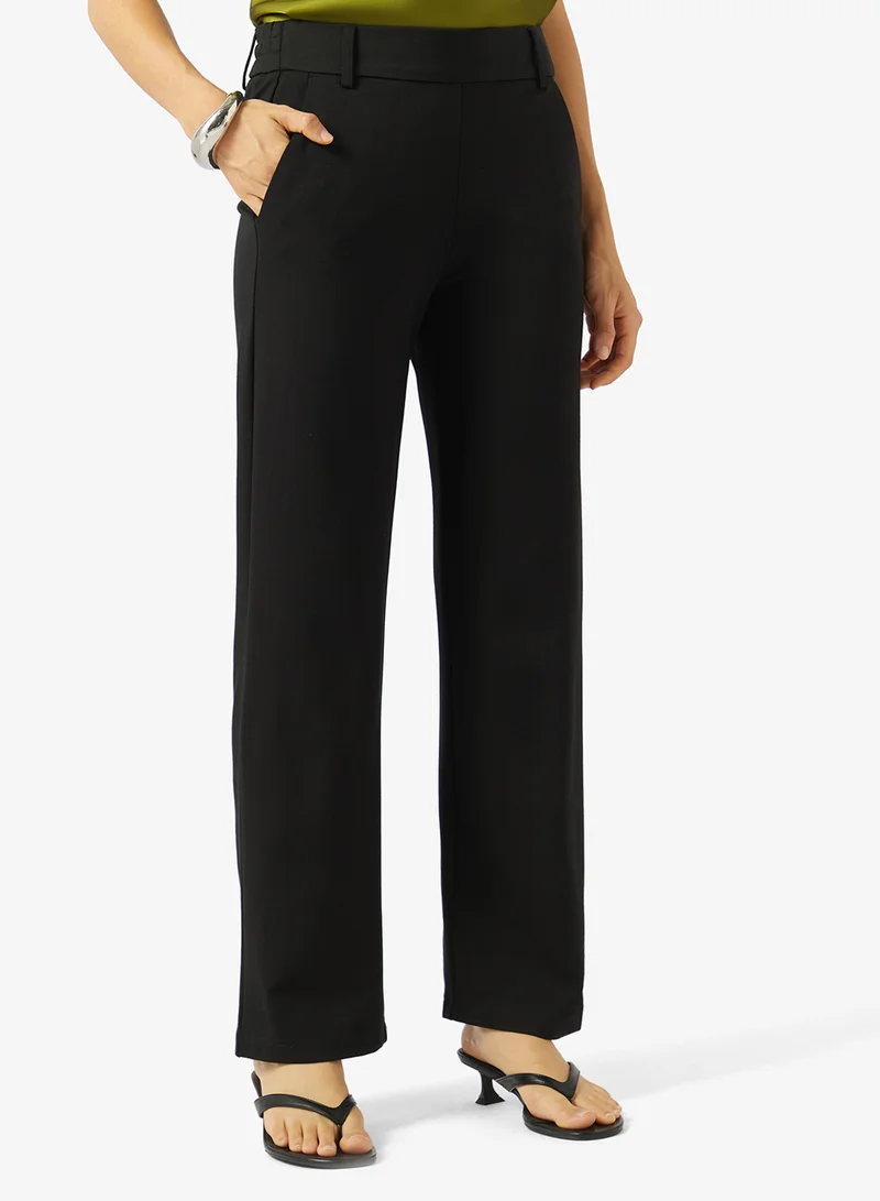 اونلي Casua Mid Waisted Straight Fit Pants