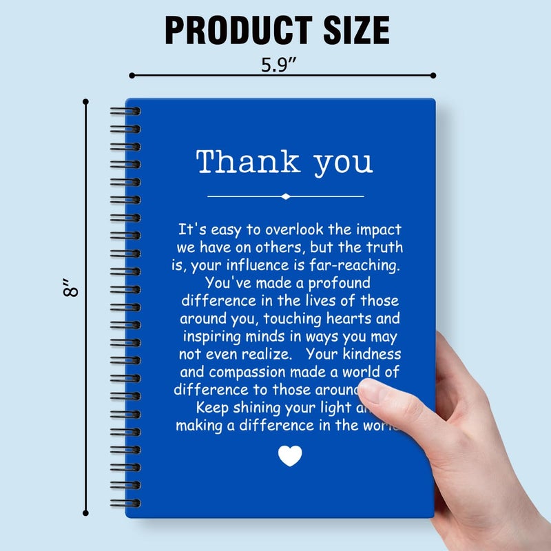 Qyuvk Thank You Dark Blue Hardcover 160 Pages Spiral Notebooks  Funny Thank You Gifts For Women Men Coworkers Leader Mentor  Appreciation Gifts For Employees  Thanksgiving Gifts For Colleagues Leaders - Image 2