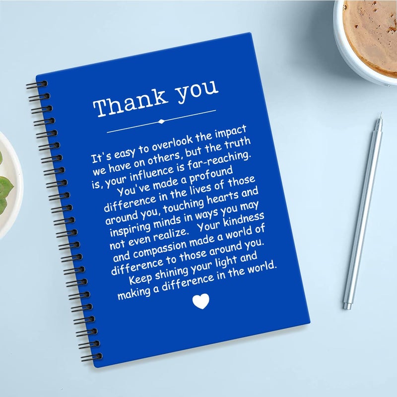 Qyuvk Thank You Dark Blue Hardcover 160 Pages Spiral Notebooks  Funny Thank You Gifts For Women Men Coworkers Leader Mentor  Appreciation Gifts For Employees  Thanksgiving Gifts For Colleagues Leaders - Image 4