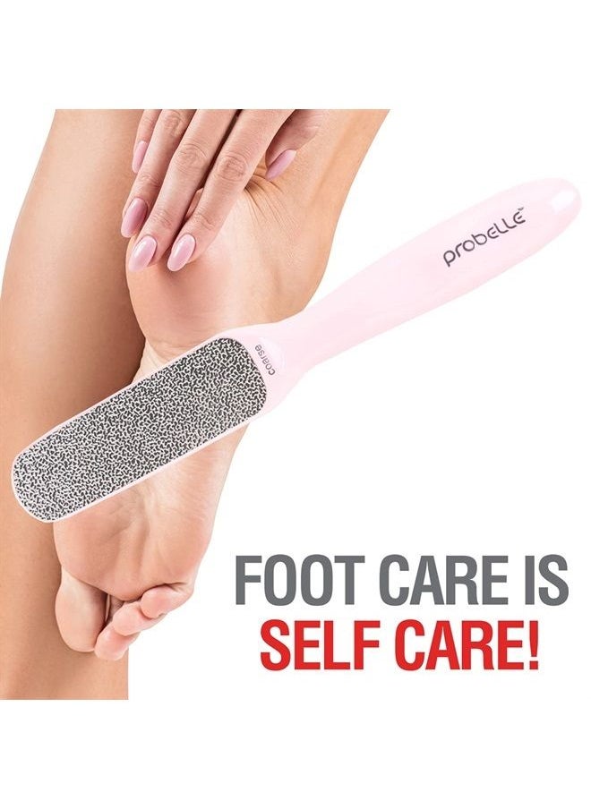 Probelle - Double Sided Multidirectional Nickel Foot File Callus Remover - Immediately Reduces calluses and Corns to Powder for Instant Results, Safe Tool (Pink) - Image 1