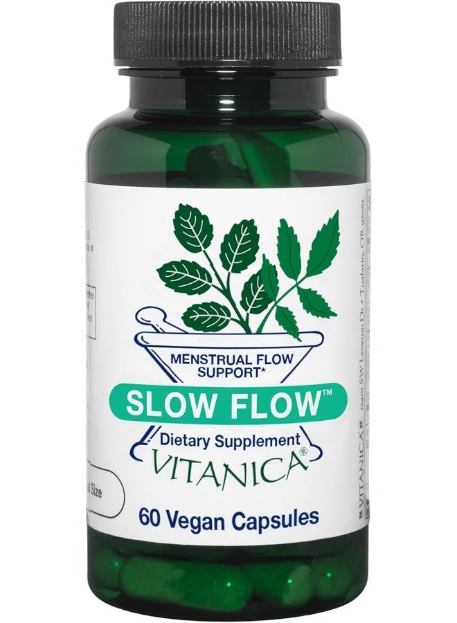 Vitanica Slow Flow, Menstrual Flow Support, Vegan, 60 Capsules - Image 2