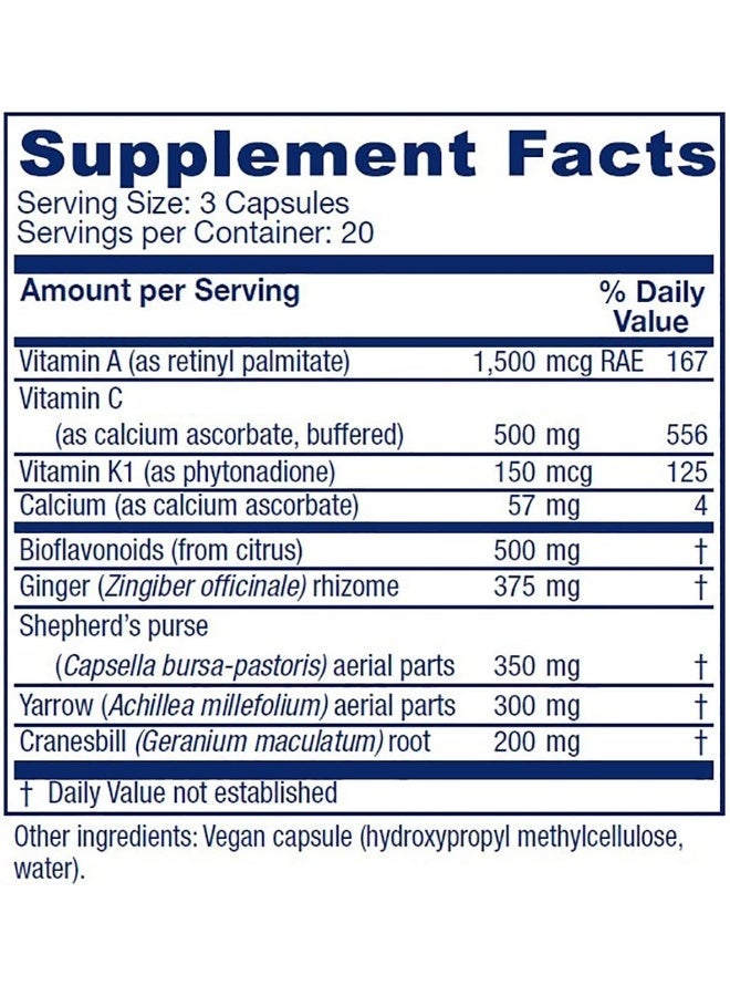 Vitanica Slow Flow, Menstrual Flow Support, Vegan, 60 Capsules - Image 3