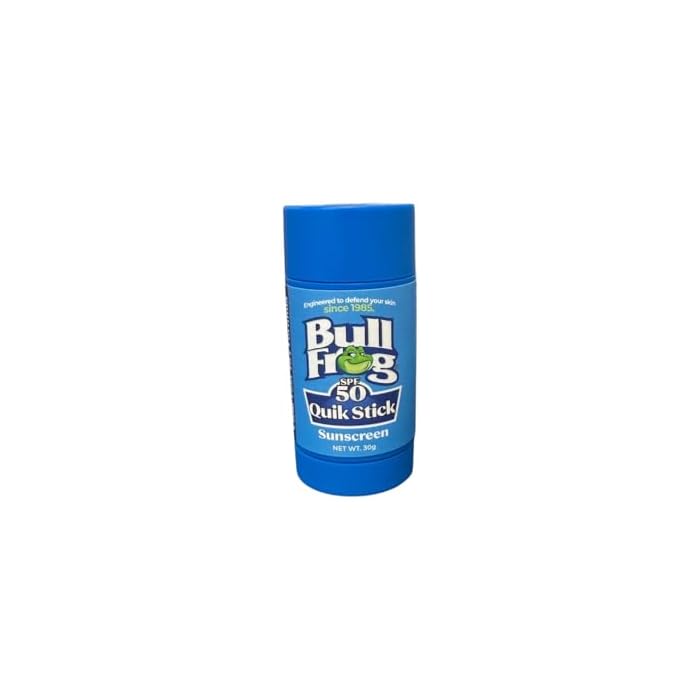 Bullfrog Quik Stick Sunscreen SPF 50 | Oxybenzone & Octinoxate Free | Broad Spectrum Moisturizing UVA/UVB, 1oz
