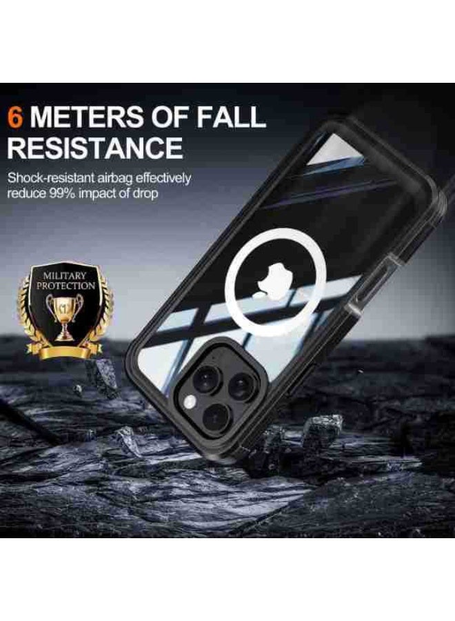 NIBEMINENT Miracase Magnetic for iPhone 16 Pro Case Full-Body Phone with Built-in Glass Screen Protector, 【Compatible with MagSafe】 Military Drop Proof 16 Pro Cover Bumper 6.3 inch - Image 3