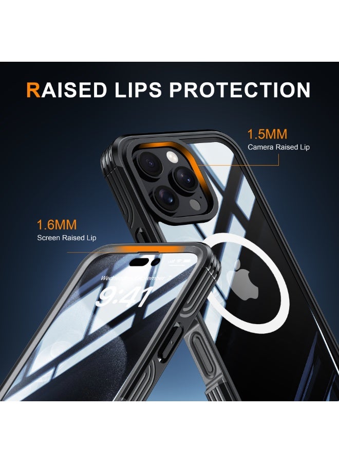 NIBEMINENT Miracase Magnetic for iPhone 16 Pro Case Full-Body Phone with Built-in Glass Screen Protector, 【Compatible with MagSafe】 Military Drop Proof 16 Pro Cover Bumper 6.3 inch - Image 2