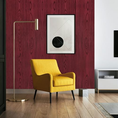 HOMEMATES Self-Adhesive Wallpaper Waterproof Old Furniture Vinyl Stickers Wooden Door Wardrobe Desktop PVC Wall Papers 45 X 304 CM- (Cherry Wood) - Image 4