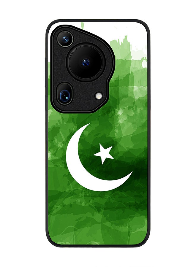 Stylizedd Rugged Black edge case for Huawei Pura 70 Ultra, Slim fit Soft Case Flexible Rubber Edges Anti Drop TPU Gel Thin Cover -  Crescent Green - Image 1