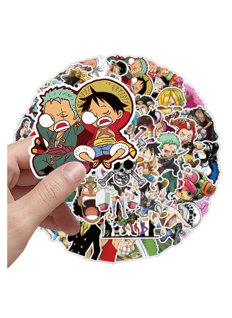 50-Piece Anime One Piece Stickers Aesthetic Sticker Waterproof Vinyl Stickers for Laptop  - Image 5